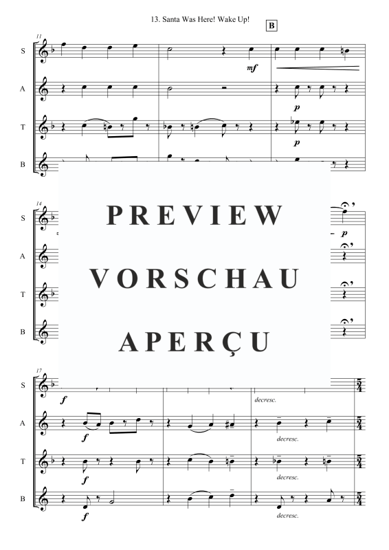 Produktgalerie: Seite 3 von 8 Santa Was Here! Wake Up!, , Saxophon Quartett SATB