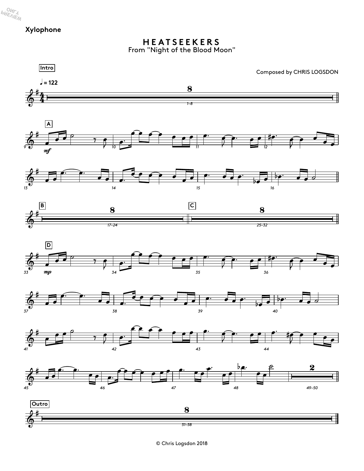 Product picture to: Heatseekers (from Night of the Blood Moon) - Xylophone