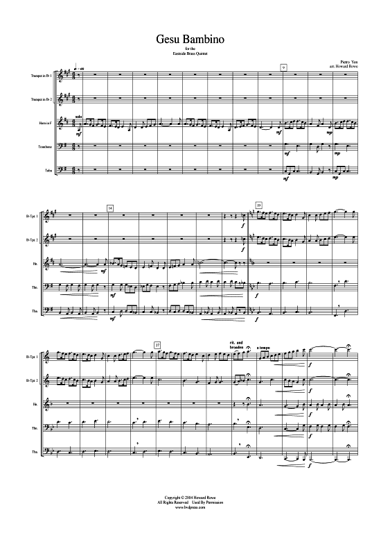 Produktbild zu: Gesu Bambino Pietro Yon (arr. Rowe)