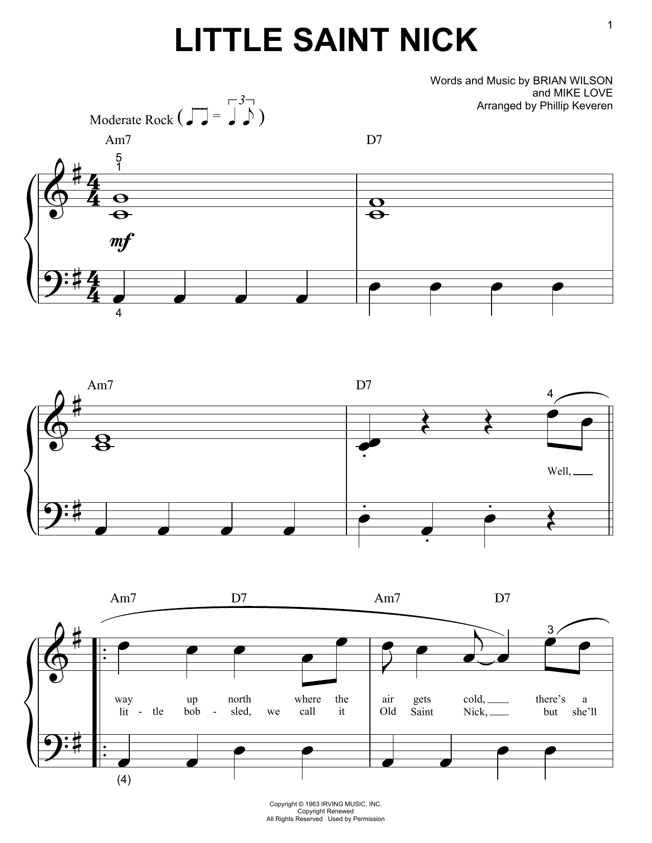 Produktbild zu: Little Saint Nick (arr. Phillip Keveren)