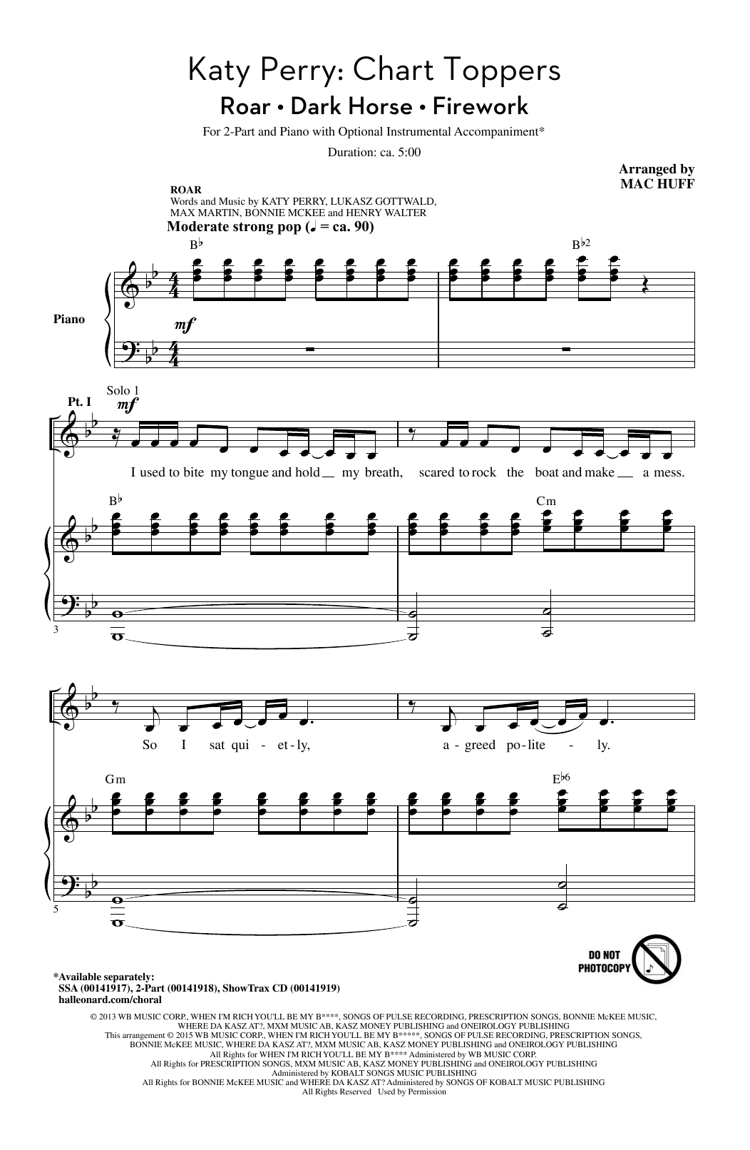 Product picture to: Katy Perry: Chart Toppers