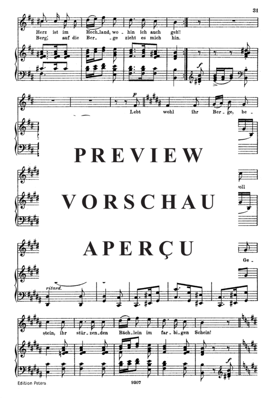 Product gallery: Page 3 of 4 Hochländers Abschied, Op.25 No.13, , High Voice and Piano