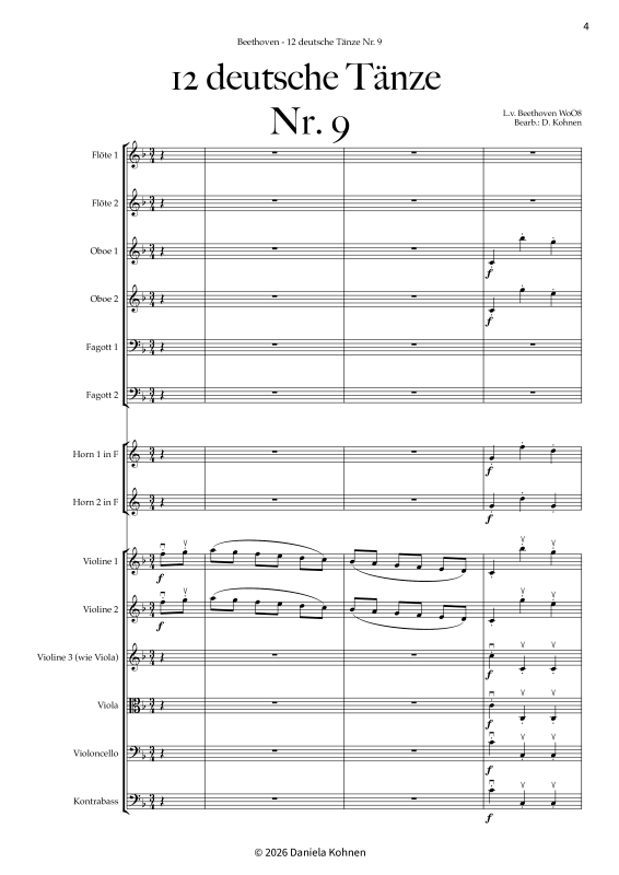 Produktgalerie: Seite 1 von 11 Deutscher Tanz Nr. 9, , Jugendkammerorchester