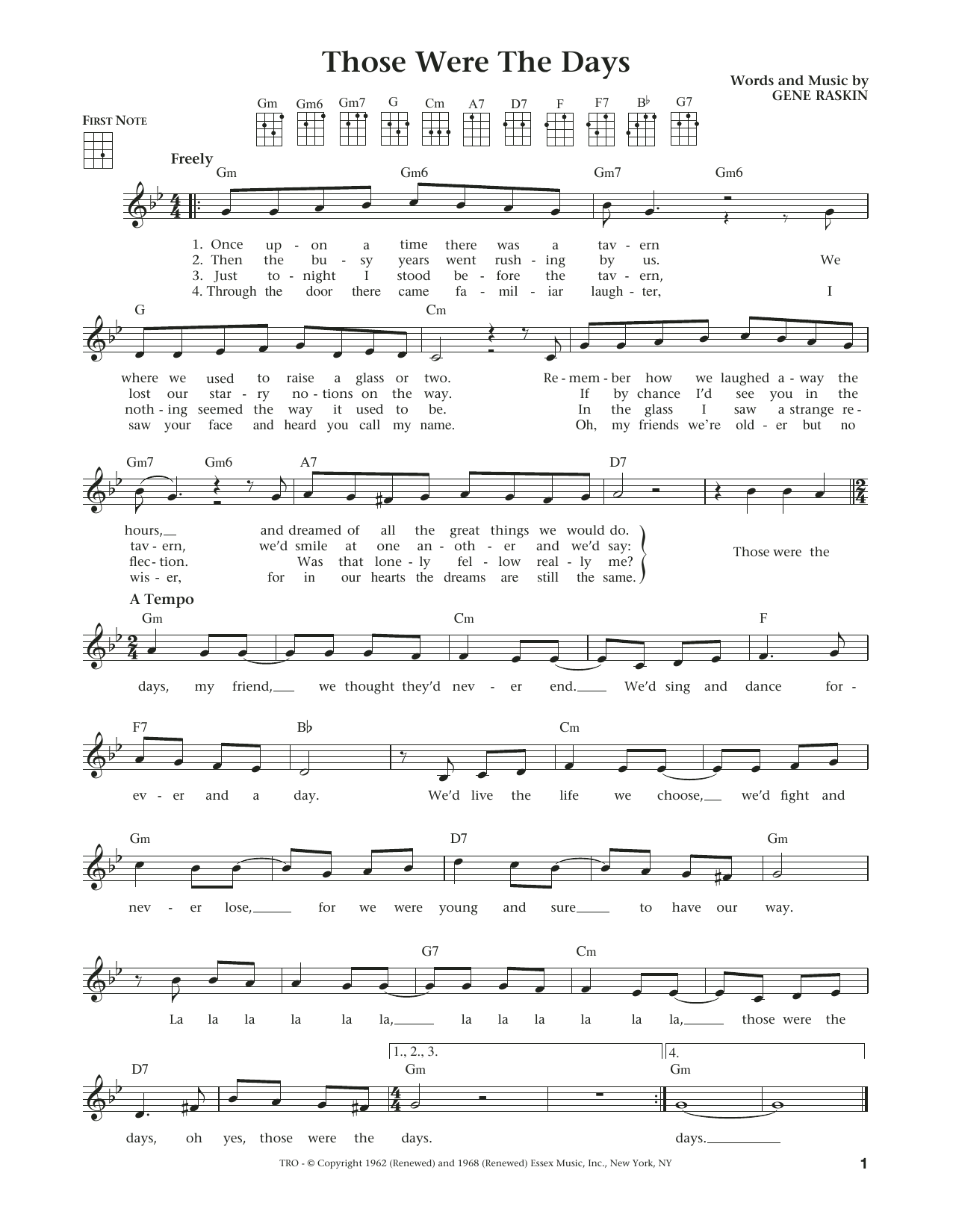 Product gallery: Page 1 of 1 Those Were The Days (from The Daily Ukulele) (arr. Liz and Jim Beloff), Mary Hopkins