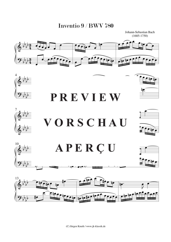 gallery: 15 zweistimmige Inventionen BWV 772-786 , , (Klavier/Cembalo/Orgel Solo)