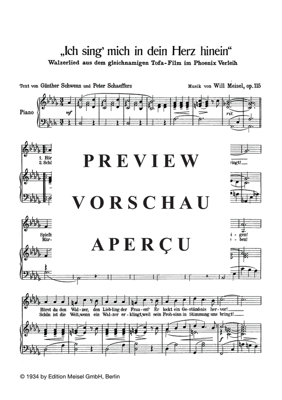 Produktgalerie: Seite 3 von 3 Ich sing mich in dein Herz hinein, , Klavier und Gesang