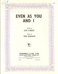 cover: Even As You And I, Ted Johnson, Gesang, Gitarre, Klavier