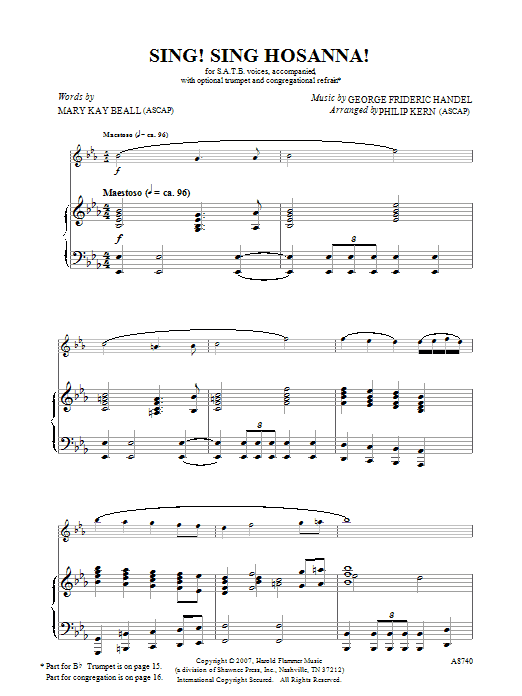 Produktbild zu: Sing! Sing Hosanna!