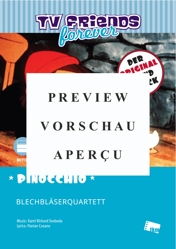 gallery: Pinocchio, , (Blechbläser Quartett 2x Trompete in C, Horn in F+Posaune)