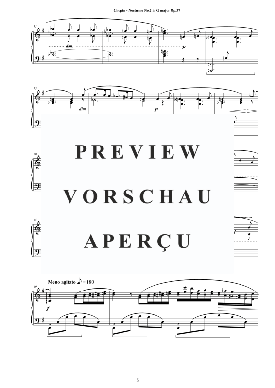 Product gallery: Page 6 of 10 Nocturne No. 2 in G major Op. 37, , Solo Piano