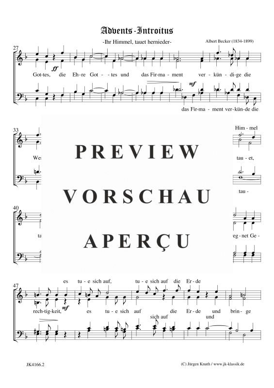 gallery: Ihr Himmel, tauet hernieder Advents-Introitus, , Gemischter Chor