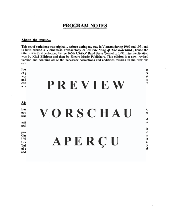 Produktgalerie: Seite 3 von 11 Blackbird Variations, , Blechbläserquintett