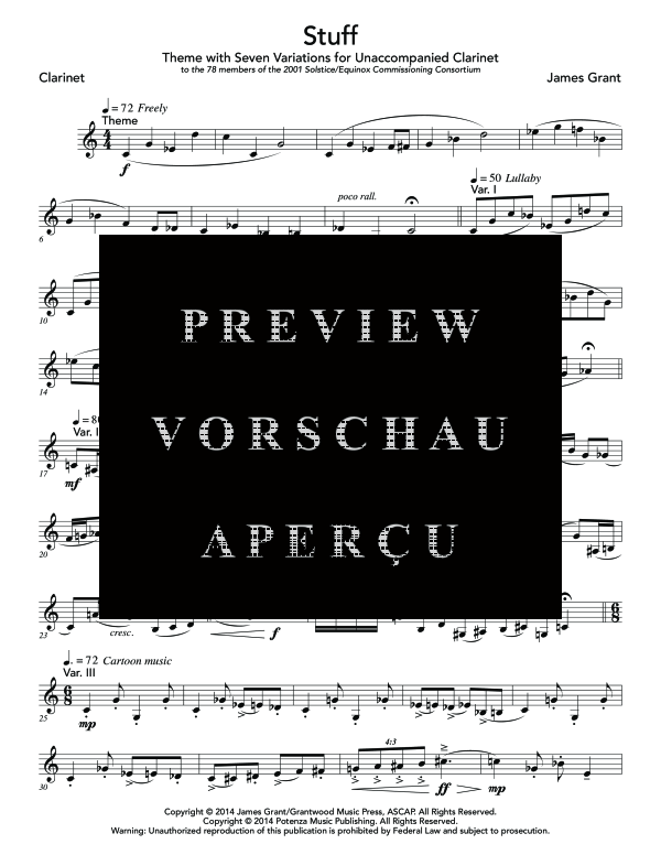 Product gallery: Page 5 of 8 Stuff, , (Klarinette Solo)