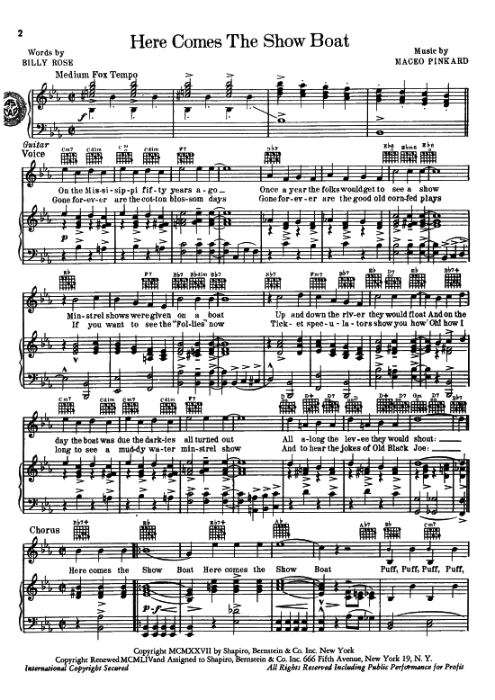 Produktbild zu: Here Comes The Show Boat Popular Standard