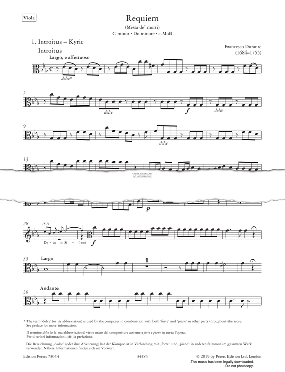 Product gallery: Page 1 of 1 Requiem (Messa de' morti), Francesco Durante