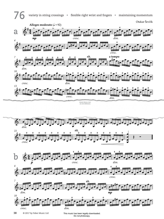 Produktgalerie: Seite 1 von 1 Study No.76 Allegro moderato (from '80 Graded Studies For Violin Book Two'), Otakar Sevcik, Violine