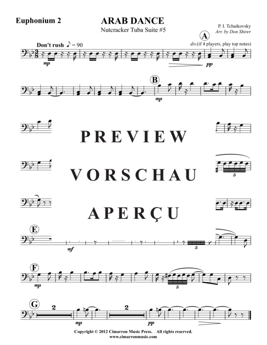 Product gallery: Page 8 of 11 Danse Arabe , , (2x Baritone, 2x Tuba)