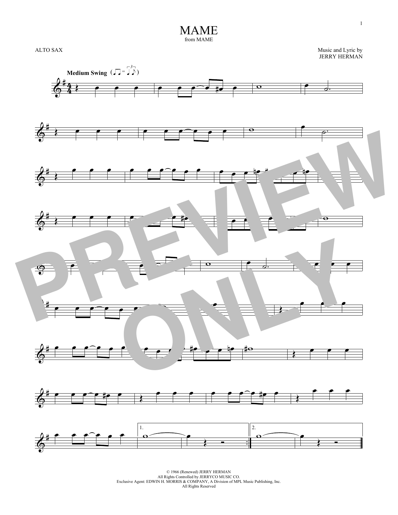 Product gallery: Page 1 of 1 Mame, Jerry Herman