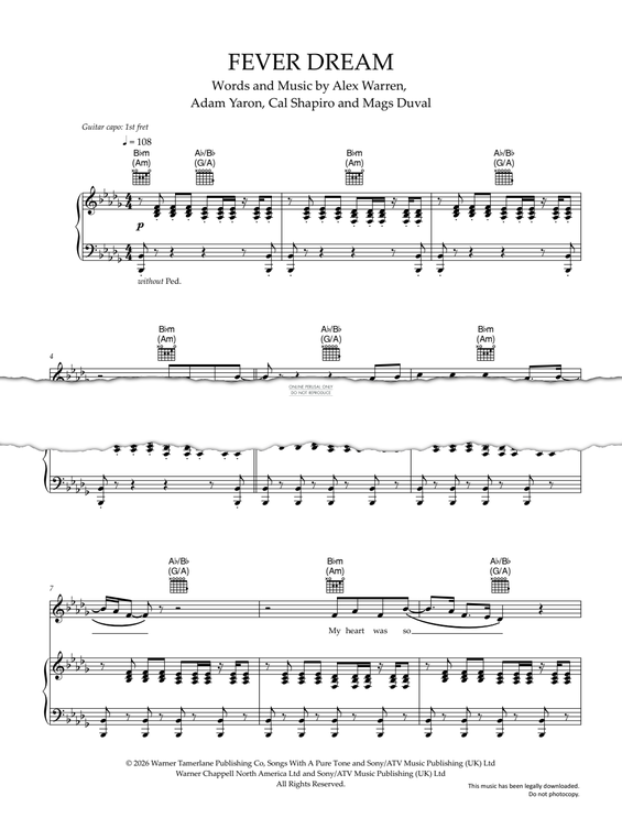 Produktgalerie: Seite 1 von 1 Fever Dream, Alex Warren, Gesang, Gitarre, Klavier