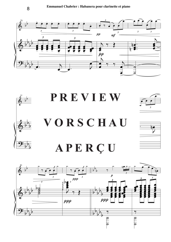 Product gallery: Page 9 of 16 Habanera , , (clarinet in Bb + piano)