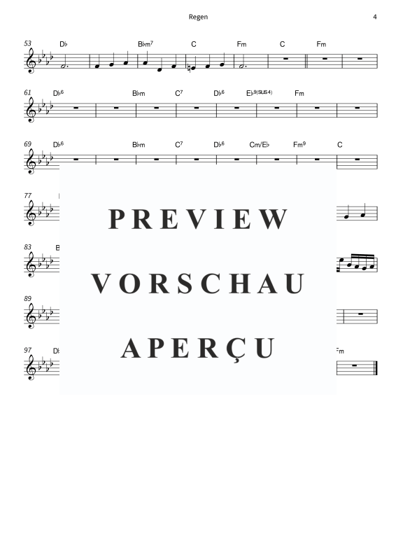 Produktgalerie: Seite 6 von 6 Regen, Stiehler/Lucaciu, Duo, Querflöte Solo - Leadsheet