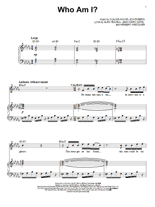 Produktbild zu: Who Am I? (from Les Miserables)
