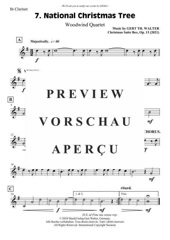 Produktgalerie: Seite 6 von 7 National Christmas Tree, , (Holzbläser Quartett)