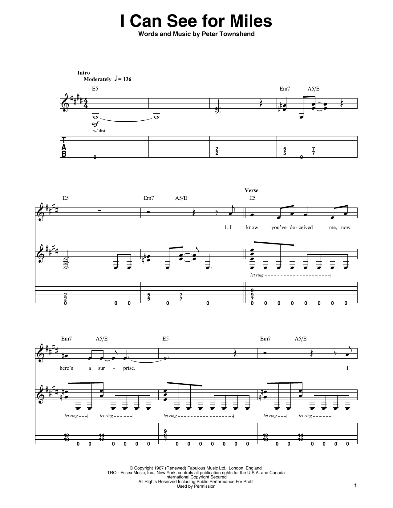 Produktbild zu: I Can See For Miles