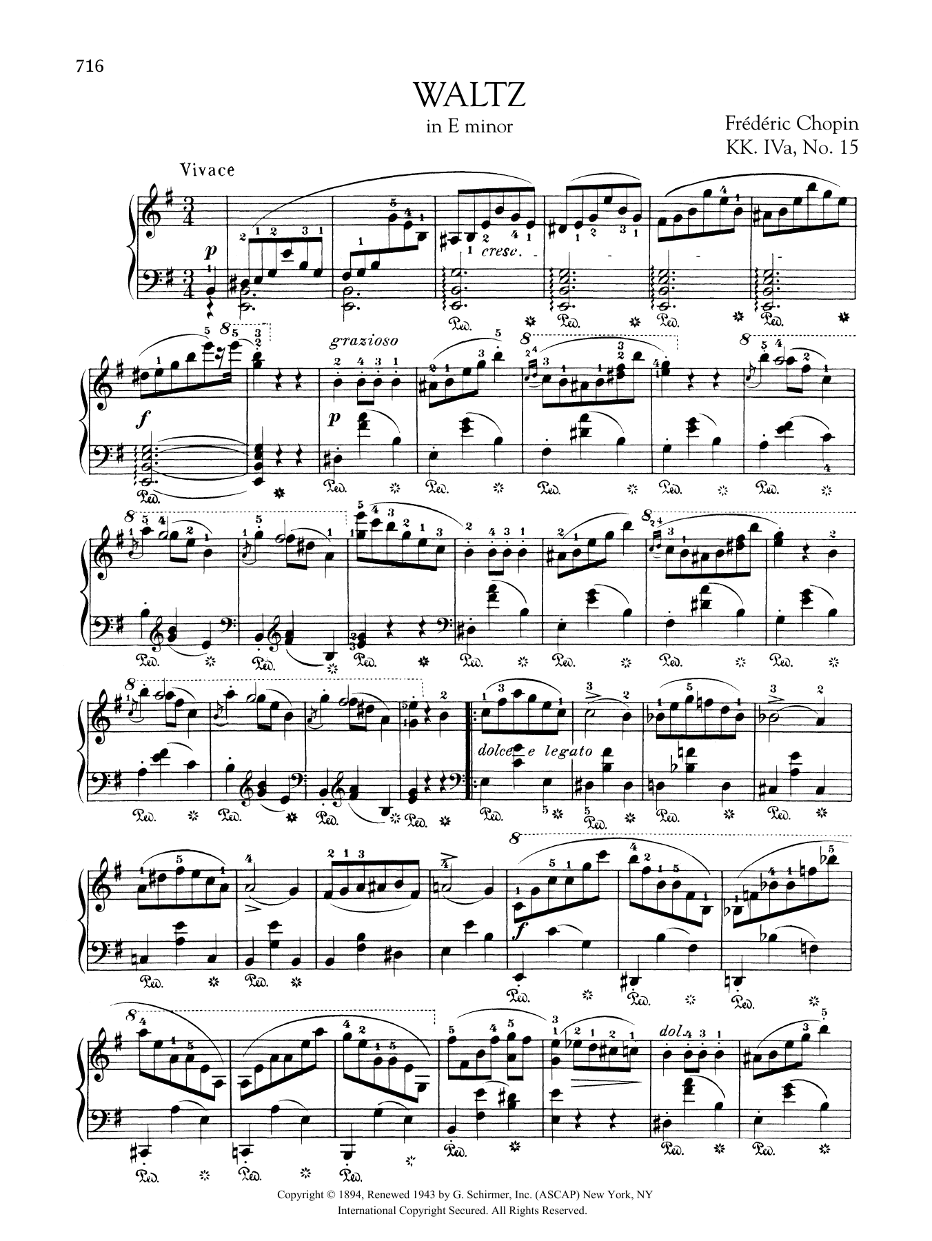 Product gallery: Page 1 of 1 Waltz in E minor, KK. IVa, No. 15, Frédéric Chopin