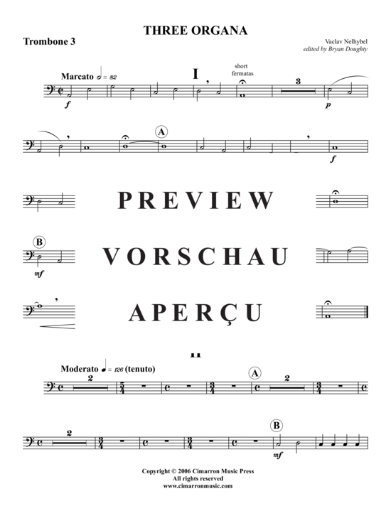 Product gallery: Page 10 of 13 Three Organa , , (Trombone Quartet)