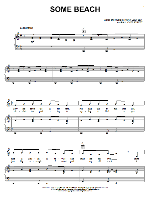 Produktgalerie: Seite 1 von 1 Some Beach, Blake Shelton, Gesang, Gitarre, Klavier