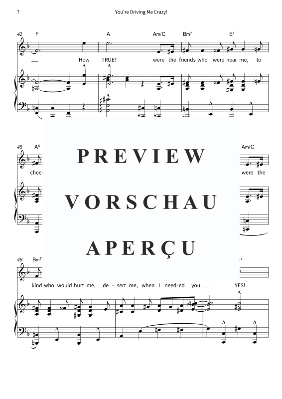 Produktgalerie: Seite 9 von 10 You´re Driving Me Crazy! - Timeless Jazz Standard - Piano-Vocal Edition with Lyrics, , Gesang und Klavier