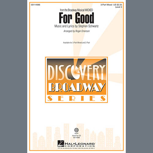 cover: For Good (from Wicked) (arr. Roger Emerson), Stephen Schwartz
