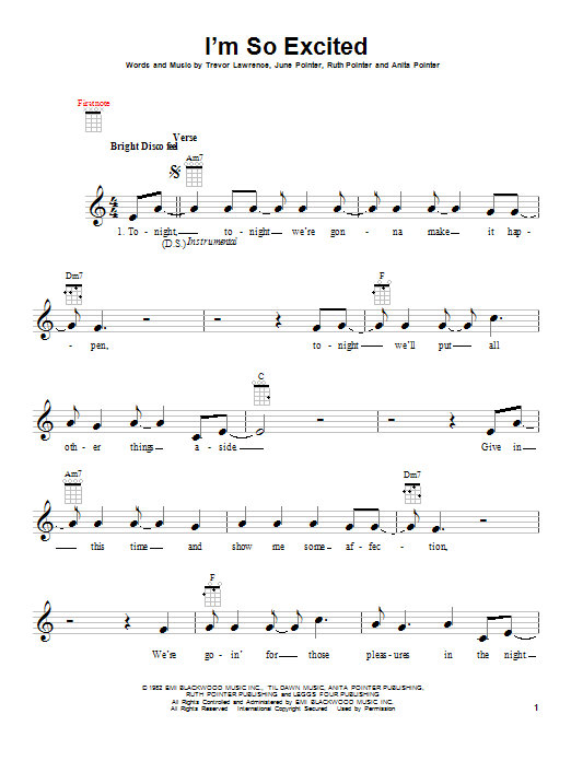 Product gallery: Page 1 of 1 I'm So Excited, Pointer Sisters