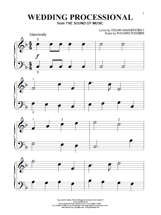 Produktgalerie: Seite 1 von 1 Wedding Processional, Rodgers & Hammerstein, Klavier
