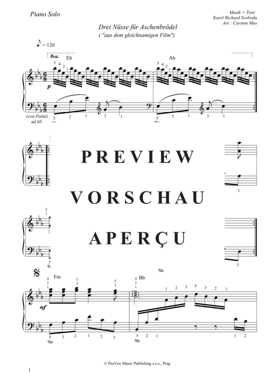 gallery: Drei Nüsse für Aschenbrödel (Vers. 3 in Eb - Dur) , ,  (Klavier Solo)