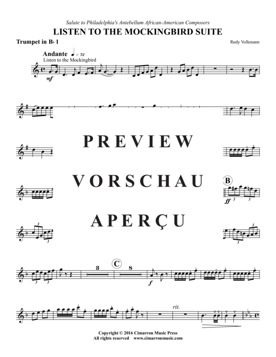 Produktgalerie: Seite 16 von 21 Listen to the Mockingbird Suite , , (Blechbläserquintett)