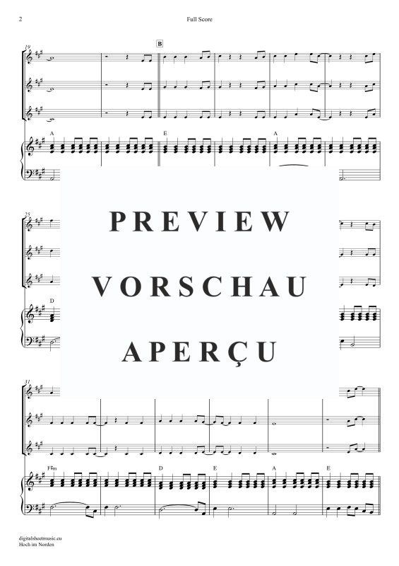 Produktgalerie: Seite 3 von 11 Hoch im Norden, Santiano, (Violinen Trio + Klavier)