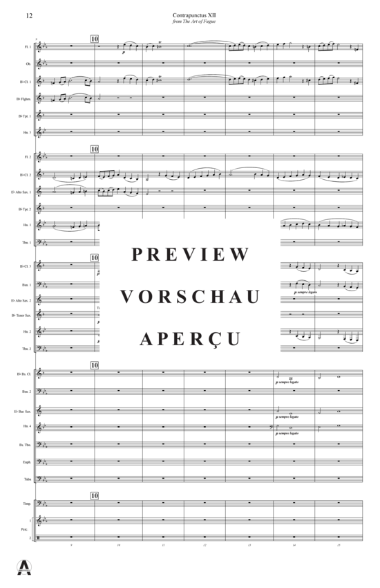 Produktgalerie: Seite 15 von 21 Contrapunctus 12 aus Kunst der Fuge , , (Concert Band)
