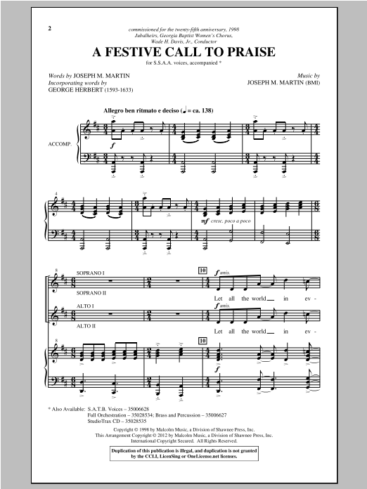 Produktgalerie: Seite 1 von 1 A Festive Call To Praise, Joseph Martin, Chor
