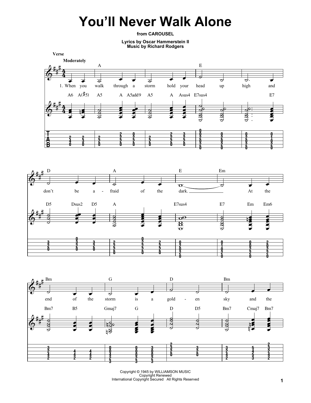 Product gallery: Page 1 of 1 You'll Never Walk Alone, Rodgers & Hammerstein