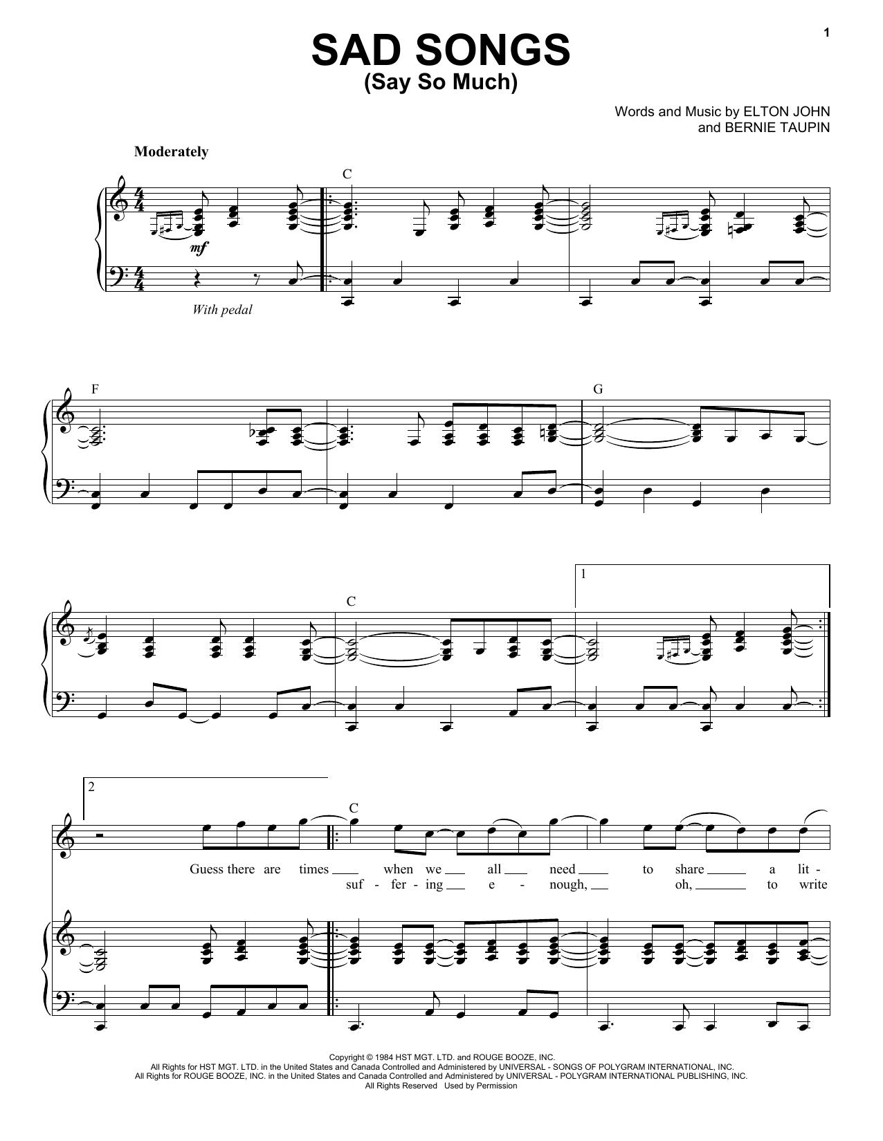 Produktbild zu: Sad Songs (Say So Much)