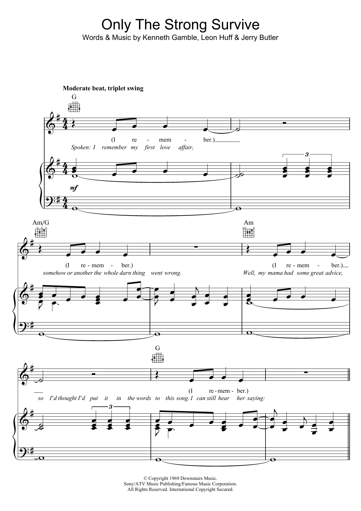 Produktgalerie: Seite 1 von 1 Only The Strong Survive, Elvis Presley, Gesang, Gitarre, Klavier