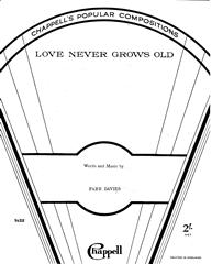 cover: Love Never Grows Old, Harry Parr-Davies, Gesang, Klavier