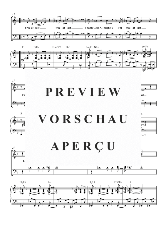 Produktgalerie: Seite 8 von 11 Free At Last, , Gemischter Chor SAB und Klavier