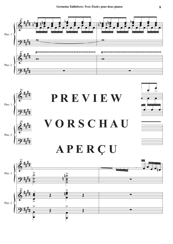 Product gallery: Page 14 of 21 Trois Études , , (two pianos)