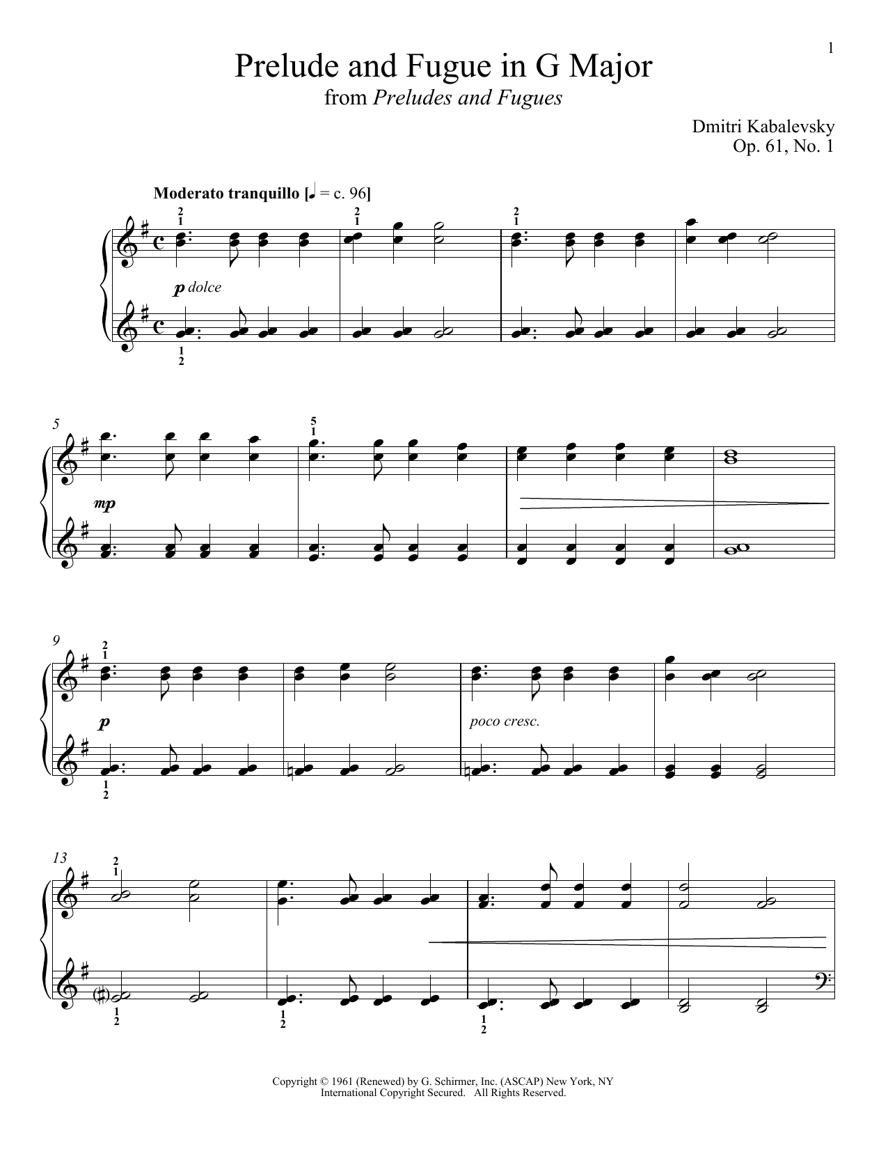 Produktbild zu: Prelude And Fugue In G Major