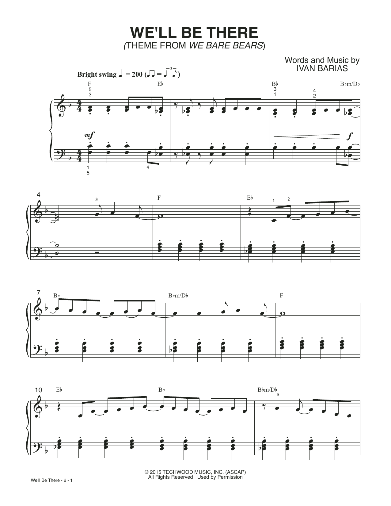 Produktbild zu: We'll Be There (from We Bare Bears)