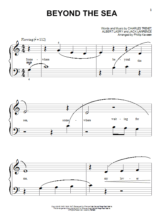 Produktgalerie: Seite 1 von 1 Beyond The Sea (arr. Phillip Keveren), Bobby Darin, Klavier