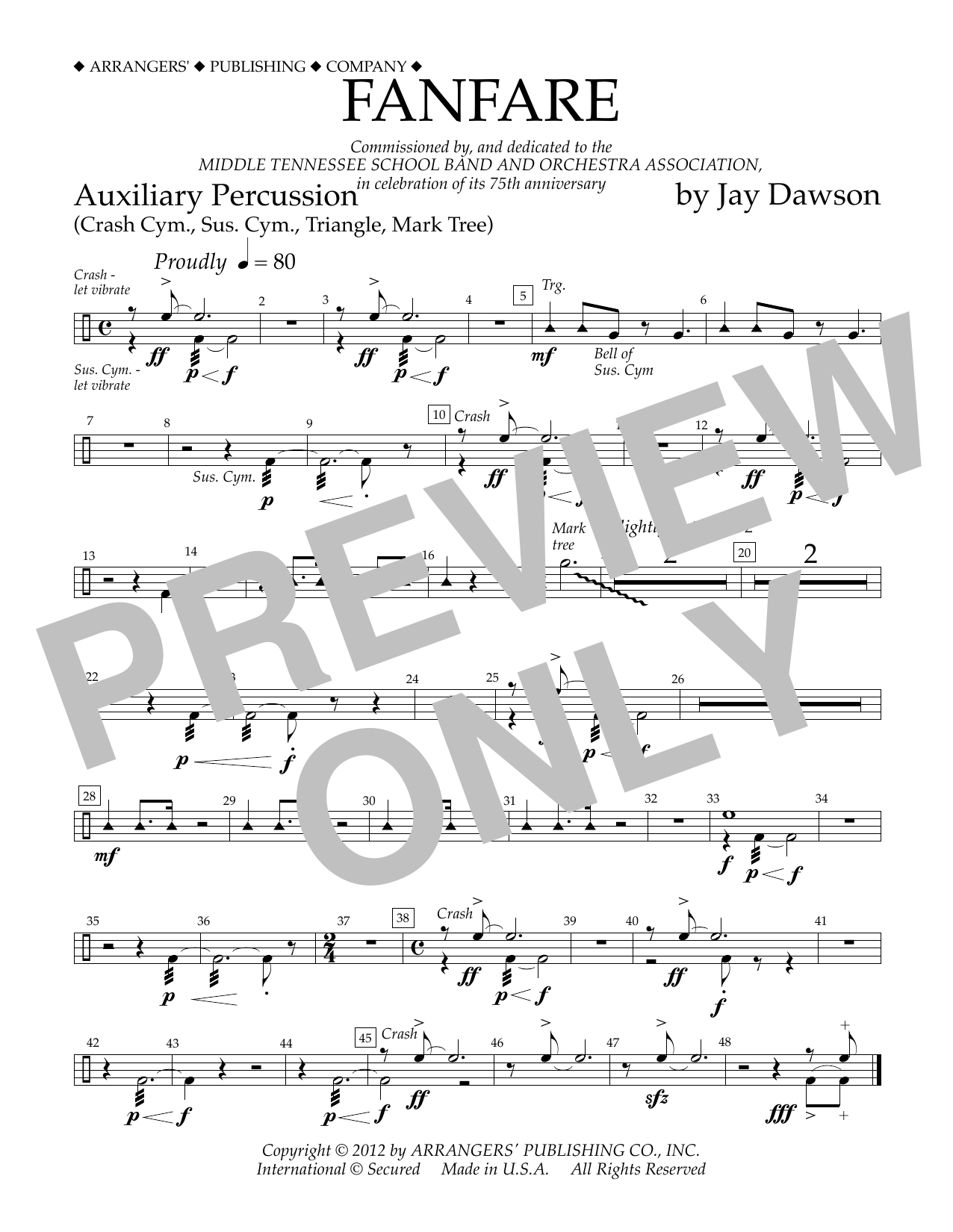 Produktgalerie: Seite 1 von 1 Fanfare - Aux. Percussion, Jay Dawson, Ensemble